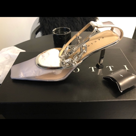 Paciotti Ava Silver Chain Heel - Picture 5 of 7